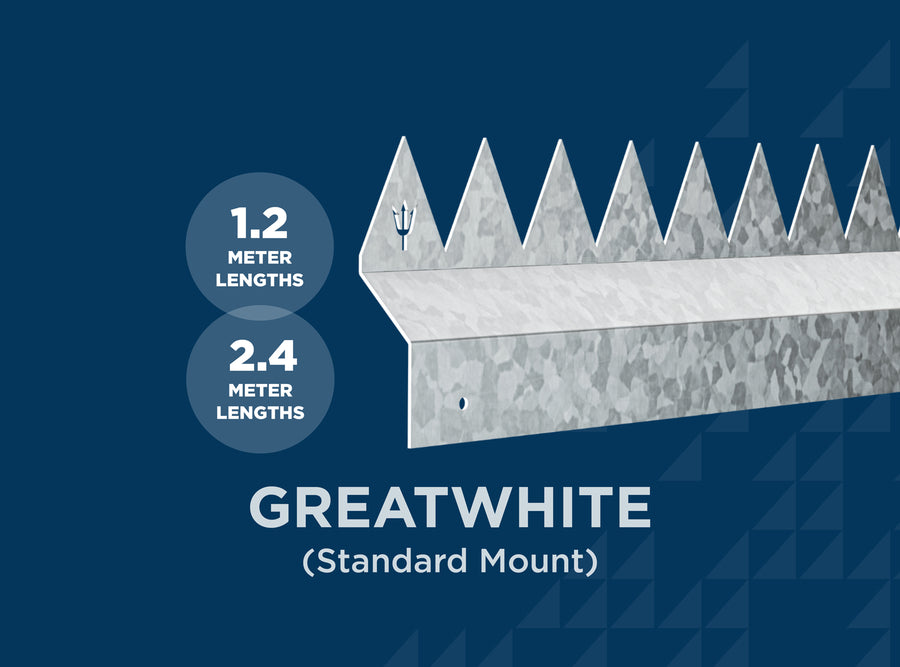 Sharkguard galvanised fence topper available in 1.2 metre and 2.4 metre lengths